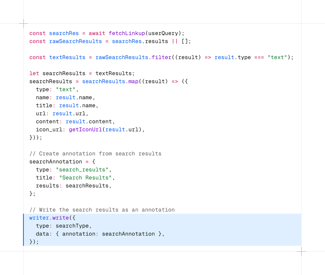 alt:将搜索结果写入到消息元数据中